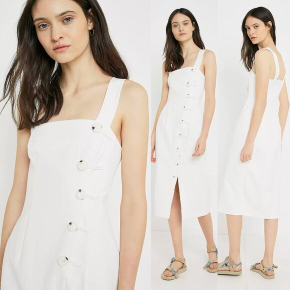 Finders Keepers Mia Snap Front Denim Midi Dress - Picture 1 of 16